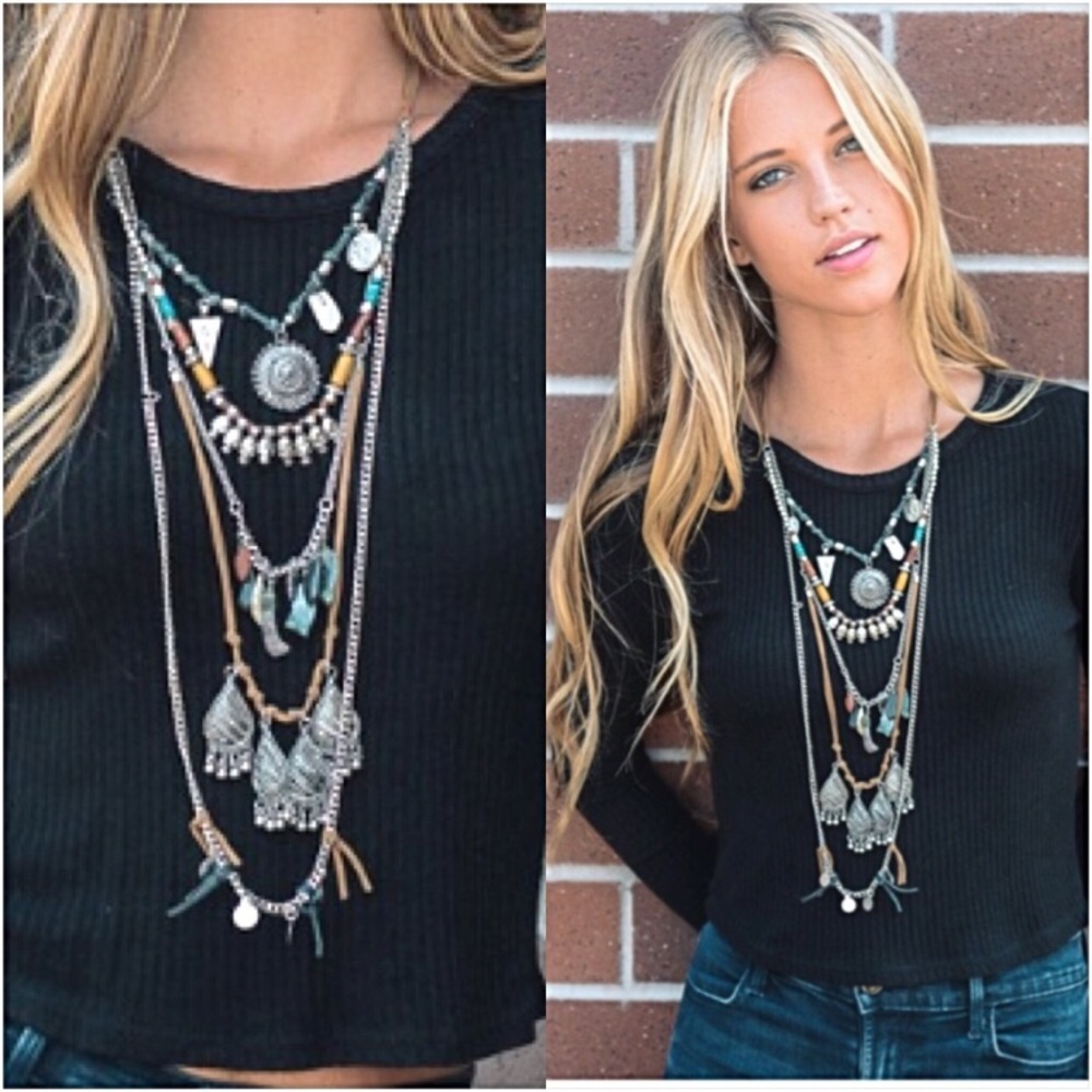 ‼️SALE Bohemian Gorgeous Layered Stmt Necklace - Picture 2 of 8